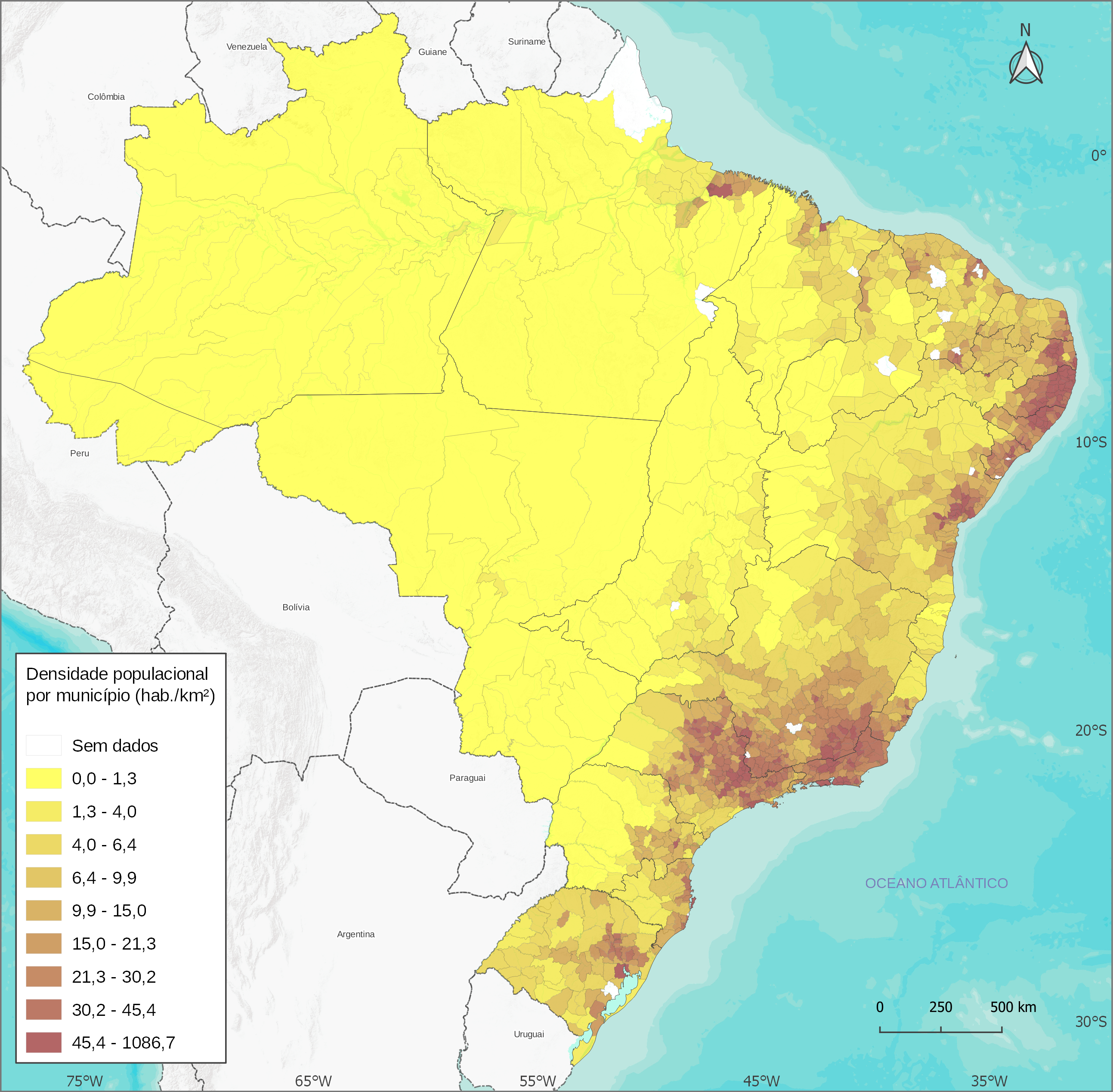 Mapa da População Total 1920